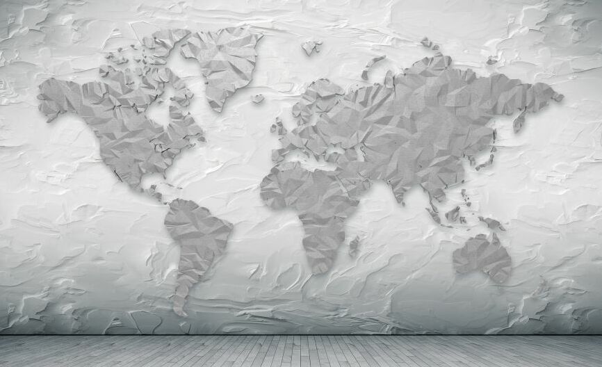 Картина на холсте Рельефная карта, арт hd1928201