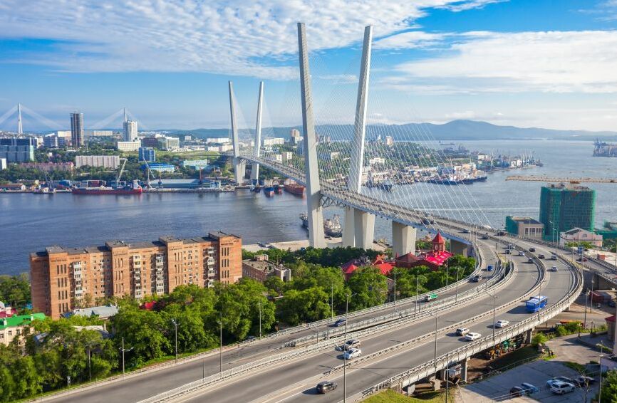 Картина на холсте Мост над рекой, арт hd1539801