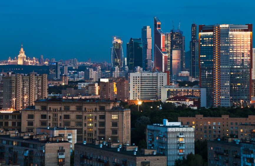 Картина на холсте Ночная Москва, арт hd1525001