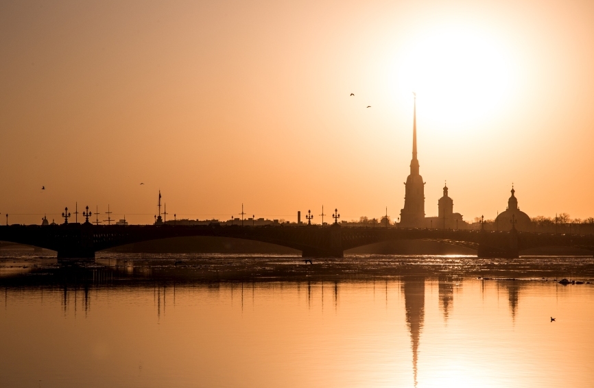 Картина на холсте Троицкий мост, арт hd2043601