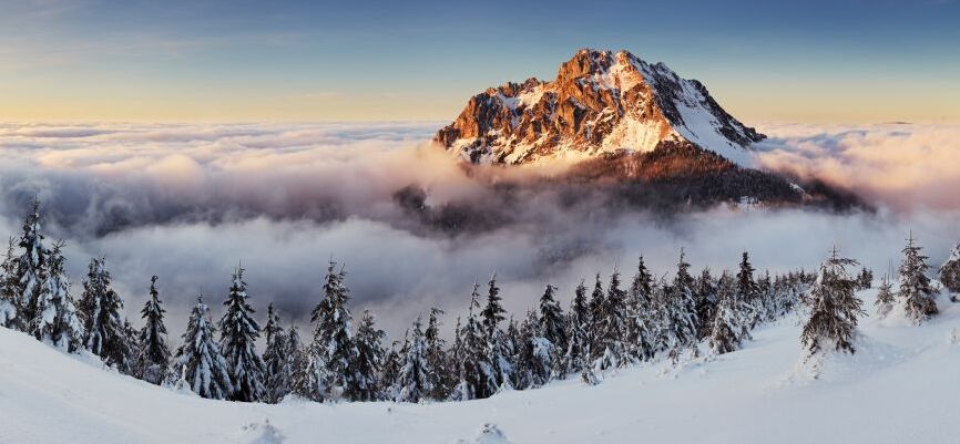 Картина на холсте горный пик, арт hd0953101