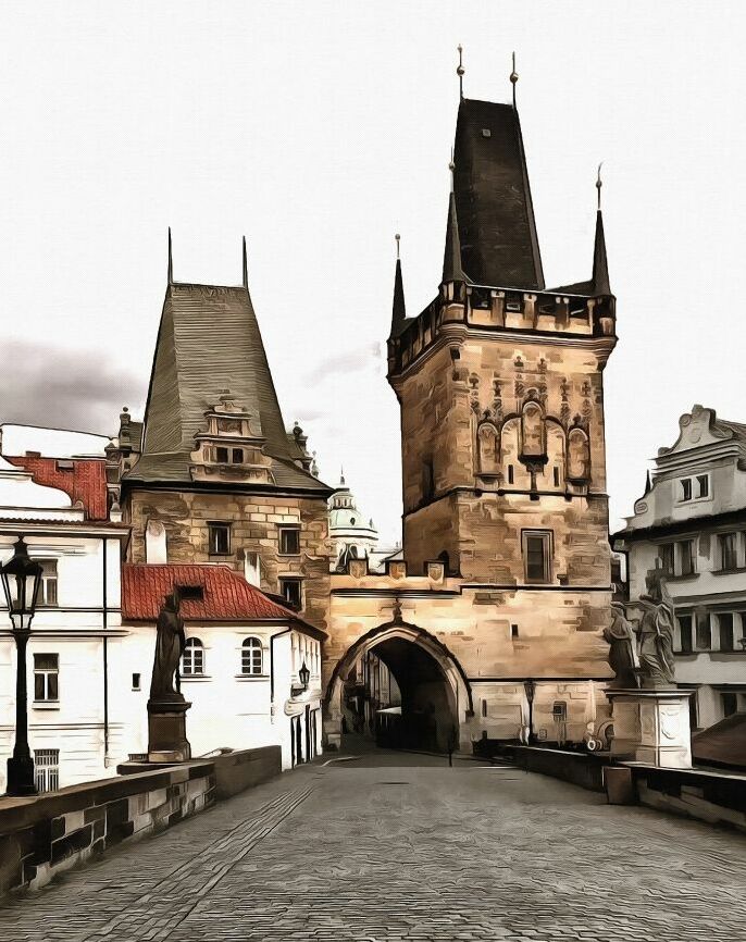 Картина на холсте Старый город, арт hd2268801